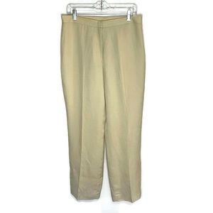 Sigrid Olsen Women's Pale Yellow Linen Dress Pants Size 12